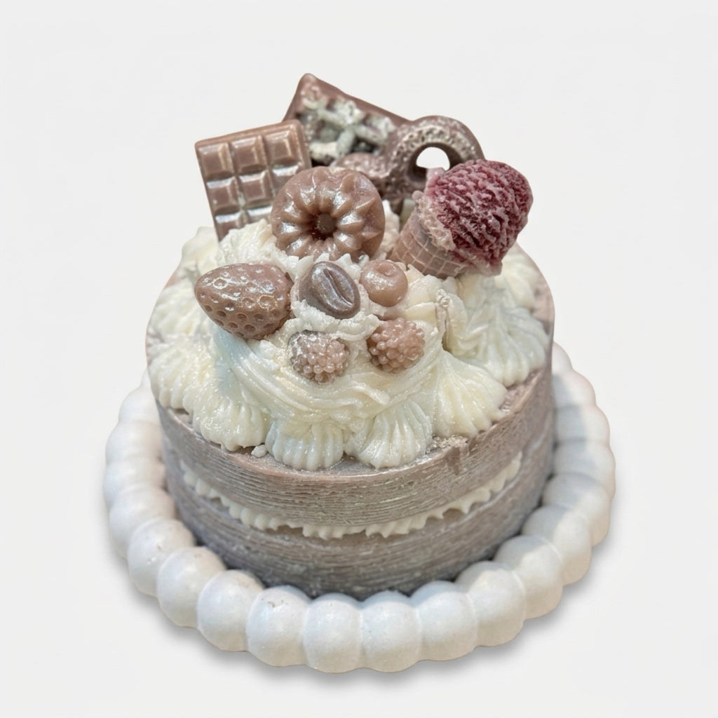 Tea Time Cake met lekkers op schoteltje