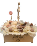Bouquet Candle in metalen schaal met kraan