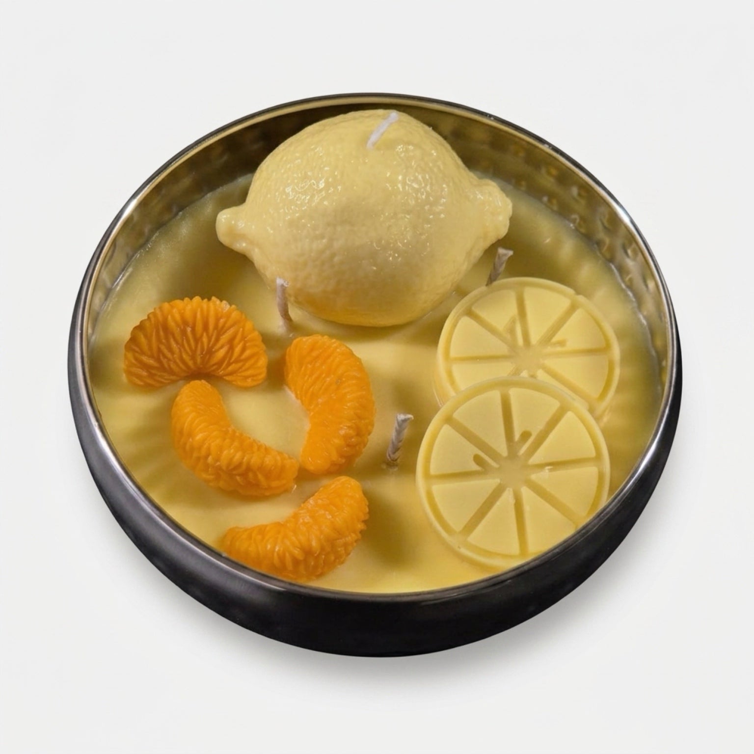Zomerse terrasschaal met citronella