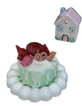 Tea Time Mini cakje op schoteltje