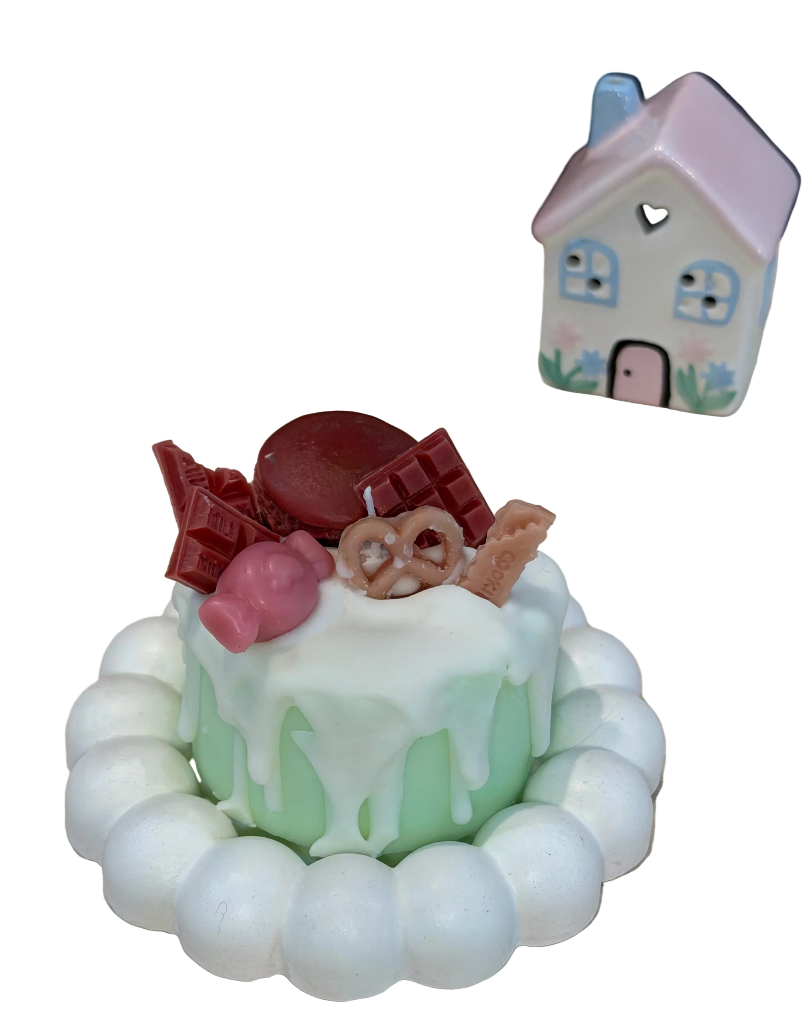 Tea Time Mini cakje op schoteltje