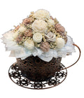 Bouquet Candle in kop en schotel XXL